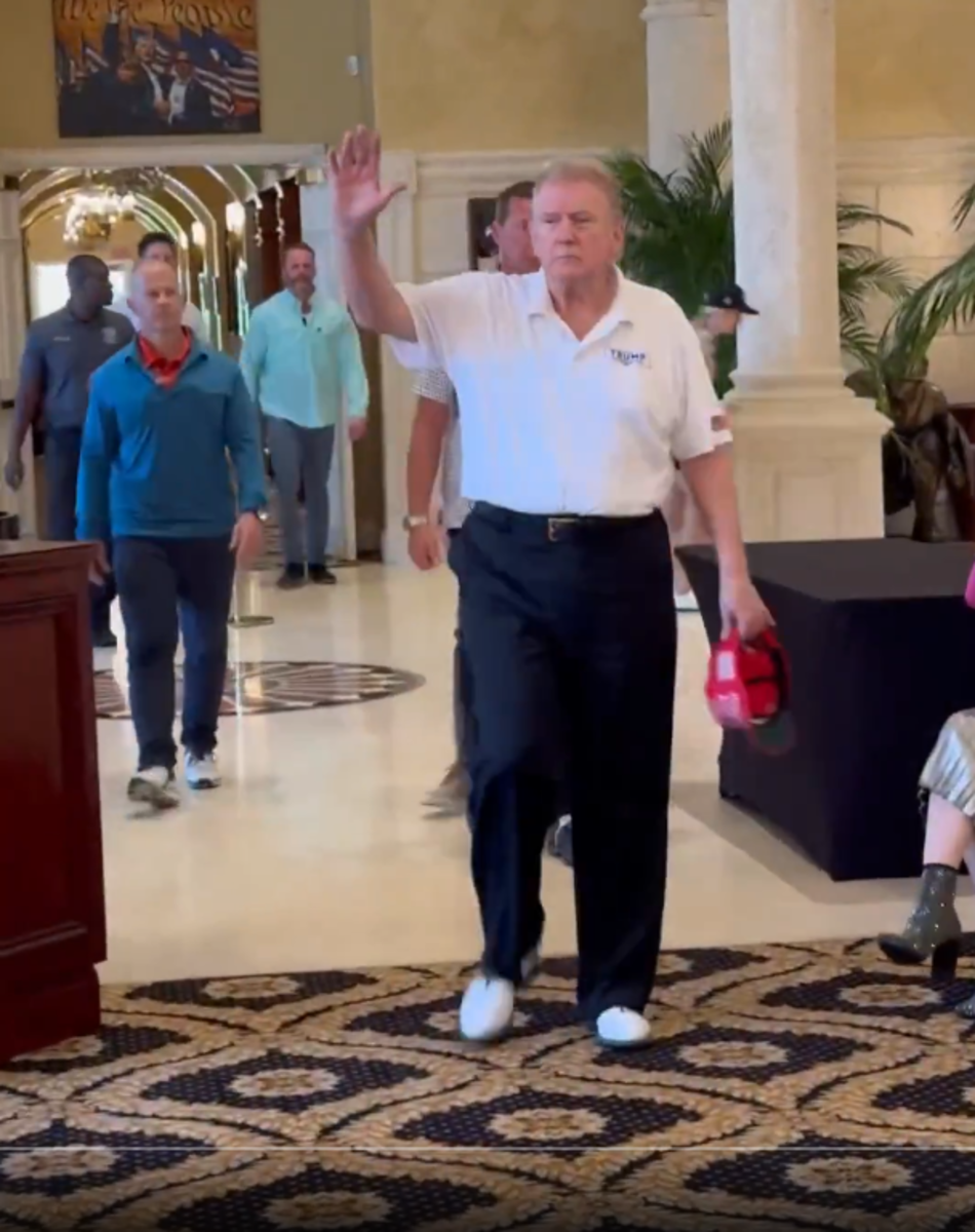 Screenshot from video of Donald Trump at one of his golf clubs where you can see him sporting a new haircut, Photo Credit: Michael Solakiewicz/X